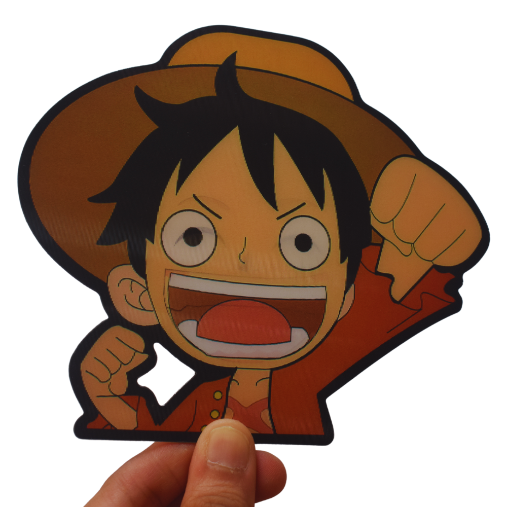 One Piece Luffy Happy Face Half Body 3D Sticker