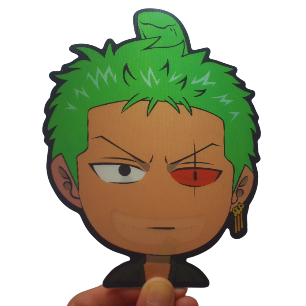 One Piece Zoro Chibi Style 3D Sticker