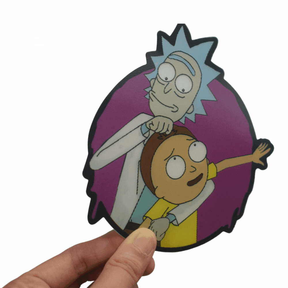 Rick and Morty 3D Sticker