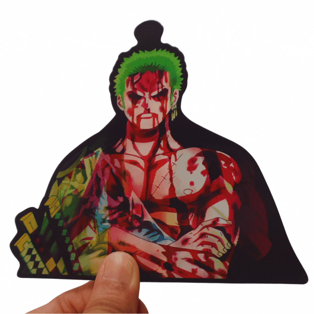 One Piece Zoro Blood Victory 3D Sticker