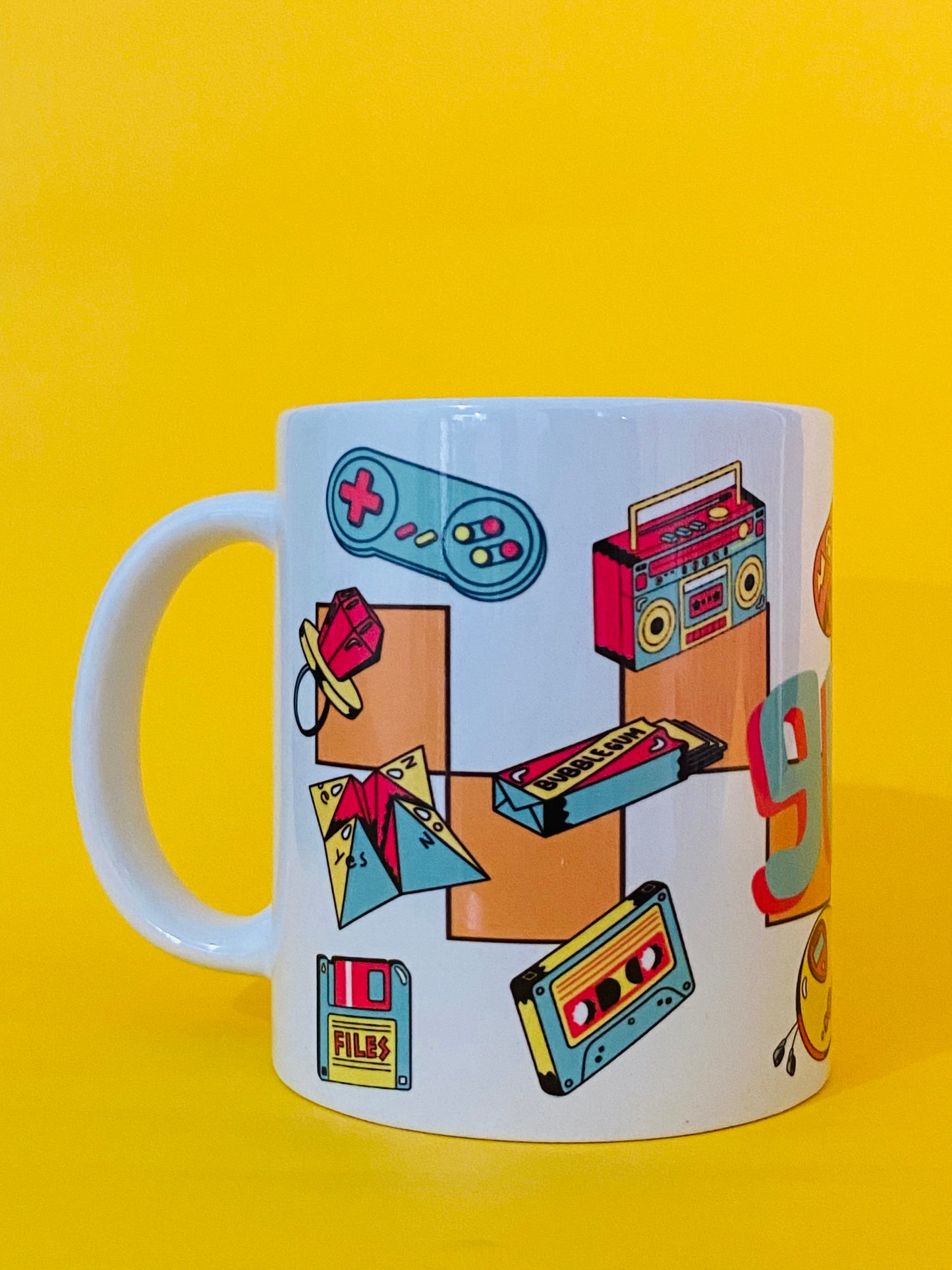 Printed Coffee/Milk Mugs, 325ml - 90’s Kid Coffee Mug