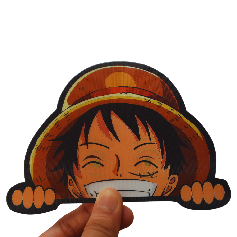 One Piece Luffy Happy Face 3D Sticker