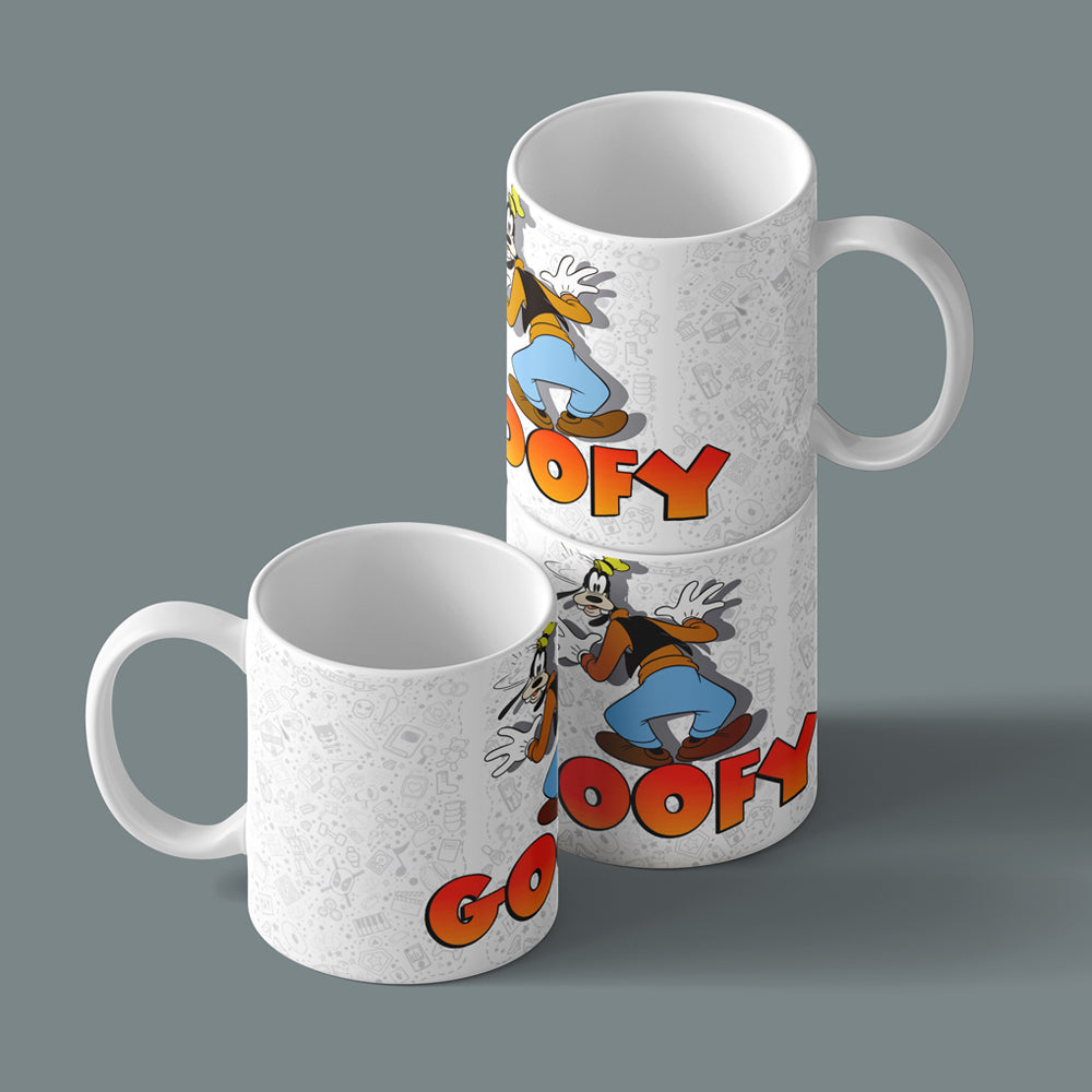 Printed Coffee/Milk Mugs, 325ml - Goofy Coffee Mug