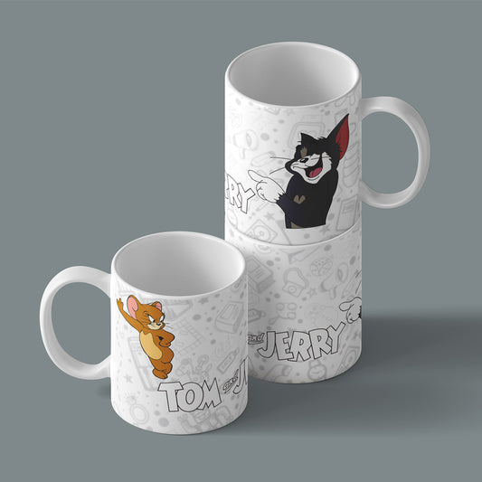 Printed Coffee/Milk Mugs, 325ml - Tom and Jerry Coffee Mug