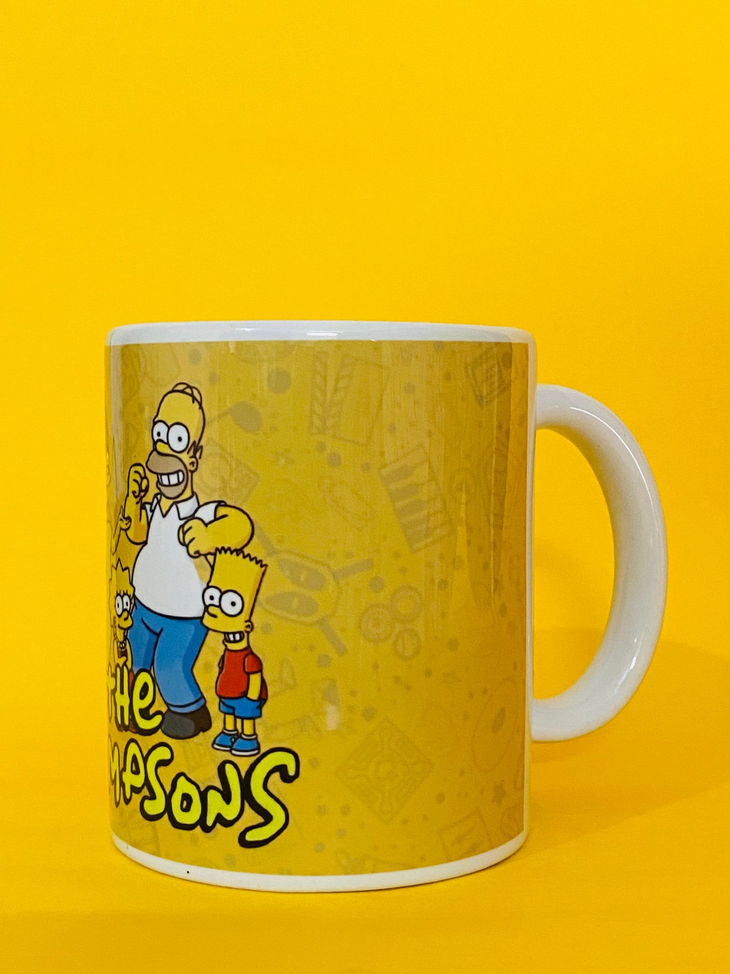 Printed Coffee/Milk Mugs, 325ml - The Simpsons Family Coffee Mug