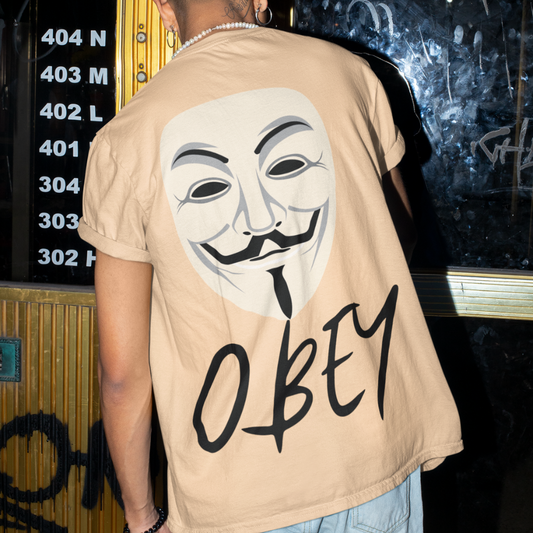 Obey Anonymous Oversize Back Print T-shirt