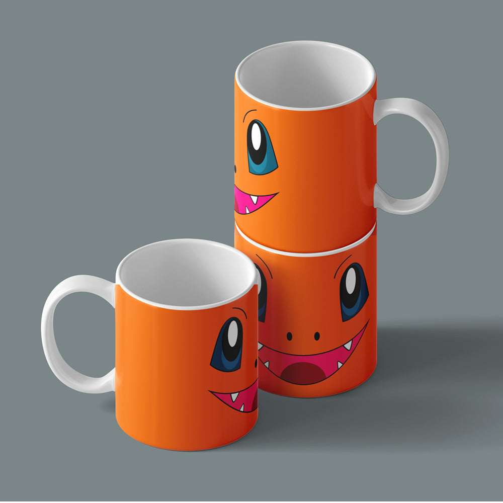 Printed Coffee/Milk Mugs, 325ml - Pokémon Charmander Anime Coffee Mug