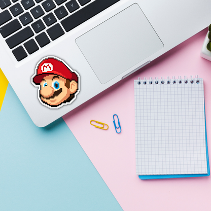 Mario Pixels - Gaming Sticker