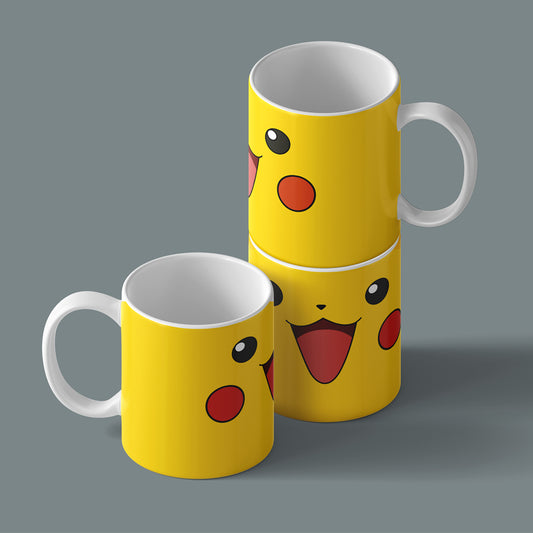 Printed Coffee/Milk Mugs, 325ml - Pokémon Pikachu Anime Coffee Mug