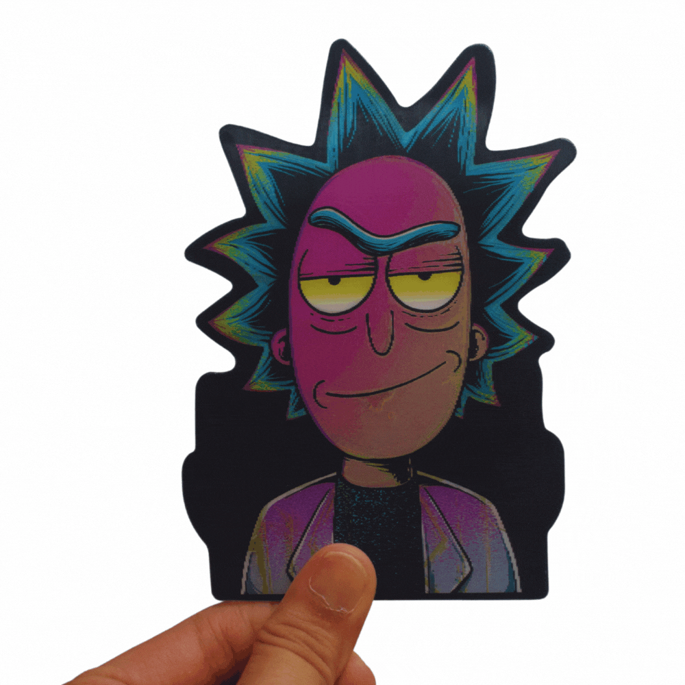 Rick and Morty 3D Sticker