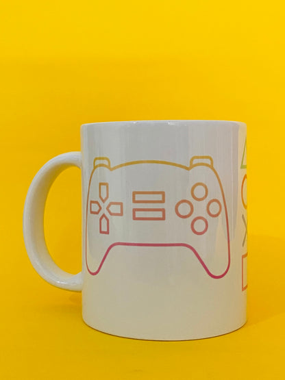 Printed Coffee/Milk Mugs, 325ml - Live to Play Gaming Coffee Mug