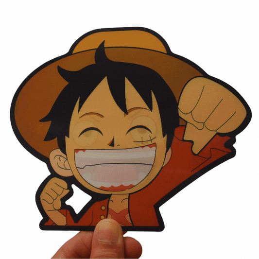 One Piece Luffy Happy Face Half Body 3D Sticker