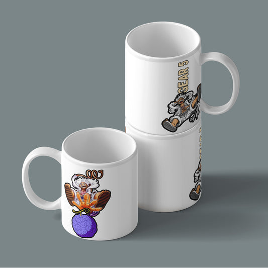 Printed Coffee/Milk Mugs, 325ml - One Piece Gear 5 Joy Boy Anime Coffee Mug