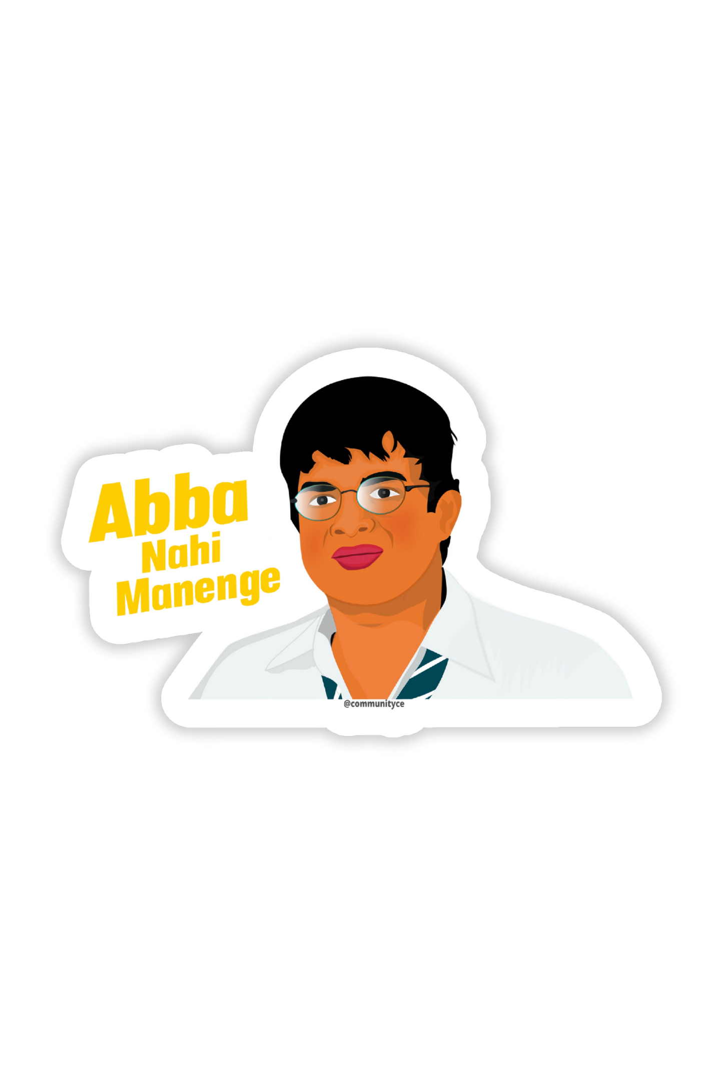 Abba Nahi Maanenge - 3 Idiots Stickers | Meme Stickers