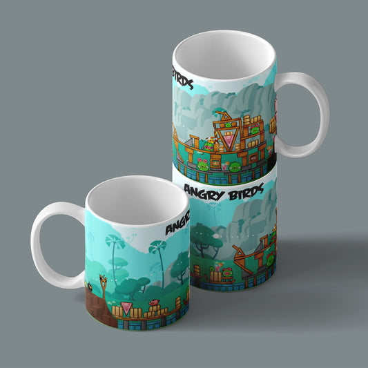 Printed Coffee/Milk Mugs, 325ml - Angry Birds Gaming Coffee Mug