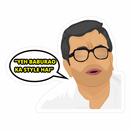Baburao Ka Style Hai - Hera Pheri Stickers | Meme Stickers