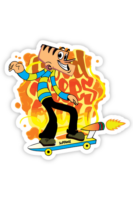 Suppandi Skating | Comics Stickers