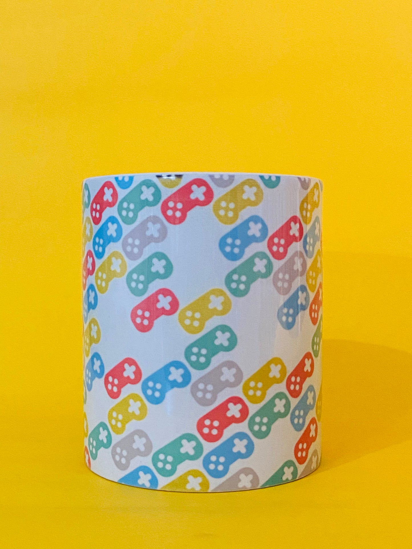 Printed Coffee/Milk Mugs, 325ml - Game Controllers Doodle Gaming Coffee Mug