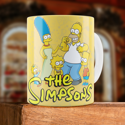 Printed Coffee/Milk Mugs, 325ml - The Simpsons Family Coffee Mug