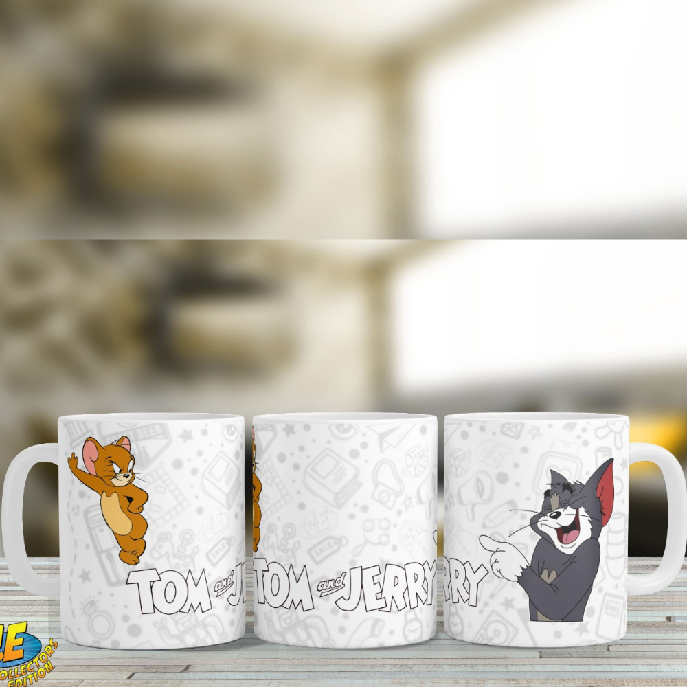 Printed Coffee/Milk Mugs, 325ml - Tom and Jerry Coffee Mug